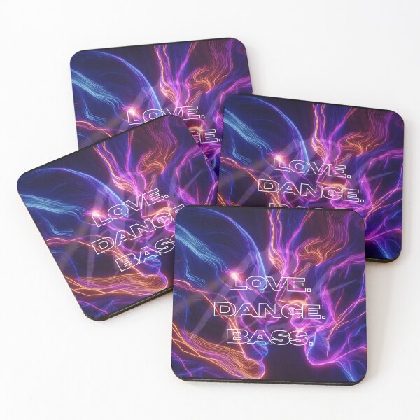 Item preview, Neon Energy – Love. Dance. Bass. Digital Art Print designed and sold by ColouryourlifeBE.