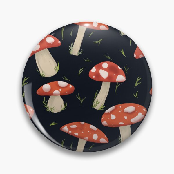 Item preview, Gothic Forest Floor Mushroom and Acorn Pattern designed and sold by StoriesInGrain.