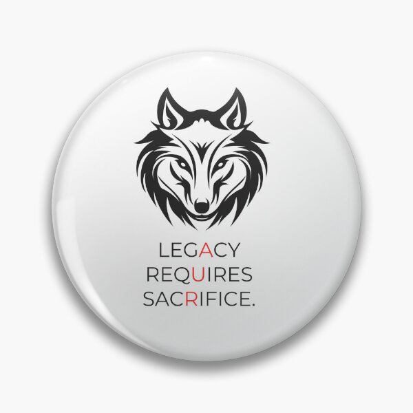 Item preview, Legacy Requires Sacrifice Wolf Motivation T-Shirt Design | Alpha Mindset Inspirational Graphic Tee designed and sold by Vvmd.