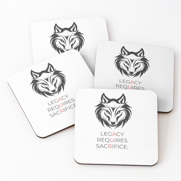 Artikelvorschau, „Legacy Requires Sacrifice“ – Wolf-Motivations-T-Shirt-Design | Inspirierendes Grafik-T-Shirt mit Alpha-Mindset-Motiv entworfen und verkauft von Vvmd.