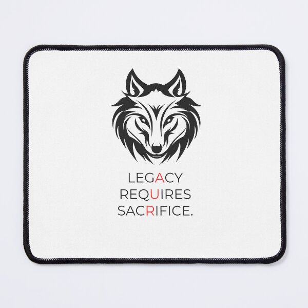 Item preview, Legacy Requires Sacrifice Wolf Motivation T-Shirt Design | Alpha Mindset Inspirational Graphic Tee designed and sold by Vvmd.