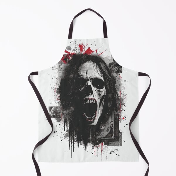 Item preview, Zombie Screaming Skull Grunge Horror Mixed Media Art designed and sold by ERODED SELF.