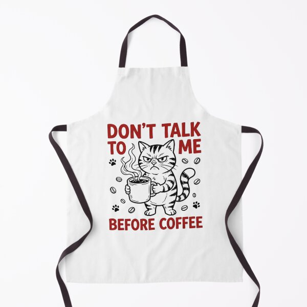 Item preview, Don't Talk To Me Before Coffee Cat Funny Sarcastic Quote Graphic Design designed and sold by Keingdesign.