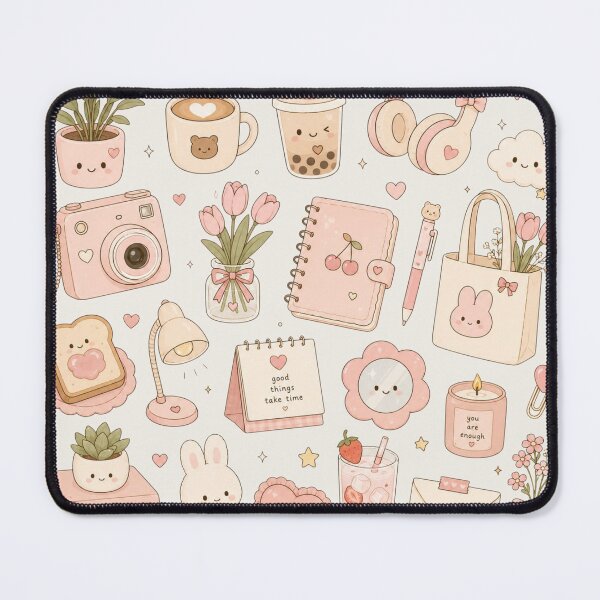 Item preview, Soft Pink Aesthetic Lifestyle Doodles  designed and sold by LunaVales.