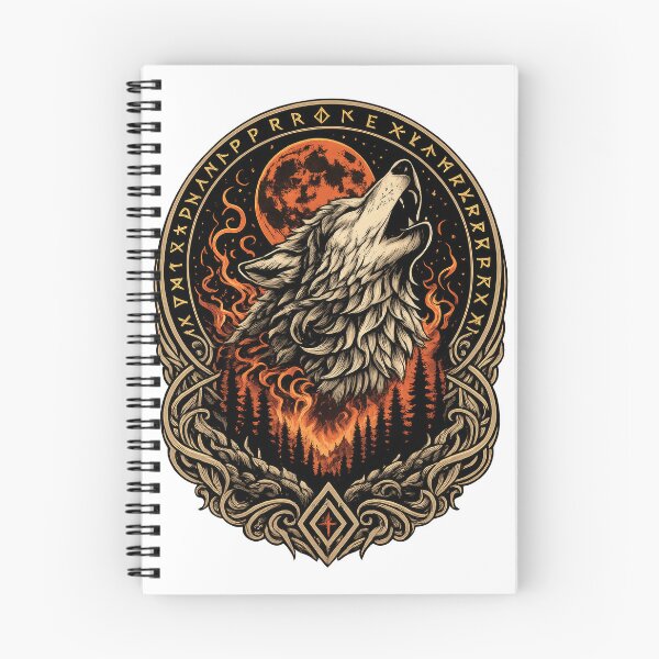 Item preview, Fenrir Blood Moon Wolf | Viking Norse Mythology Fire Wolf Eclipse Art designed and sold by Daagath.