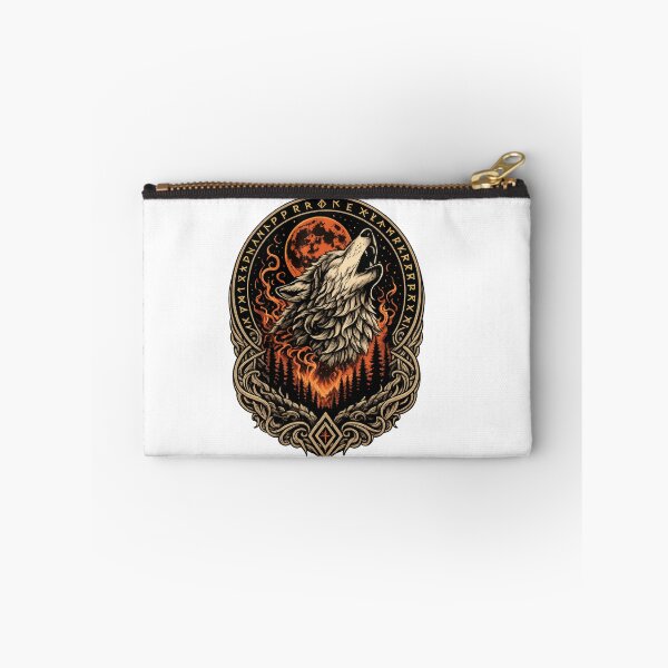 Item preview, Fenrir Blood Moon Wolf | Viking Norse Mythology Fire Wolf Eclipse Art designed and sold by Daagath.