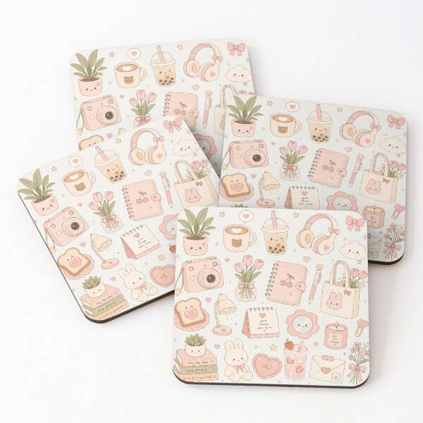 Item preview, Soft Pink Aesthetic Lifestyle Doodles  designed and sold by LunaVales.