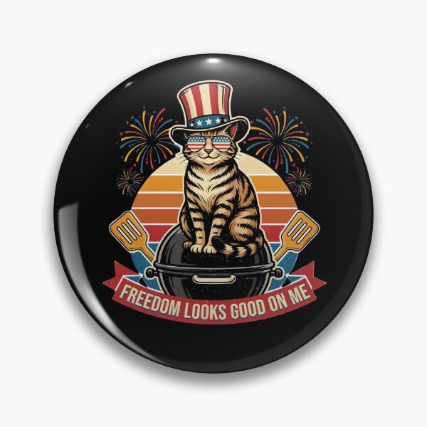 Item preview, Freedom Looks Good On Me Patriotic Cat designed and sold by WikaKowalczyk.