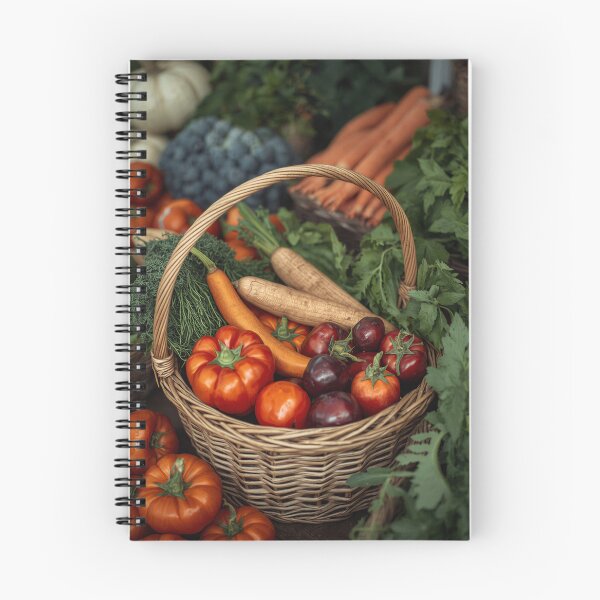 Item preview, Vintage Farm Harvest Basket Fresh Garden Produce Collection designed and sold by Evergreen Horizon Works.