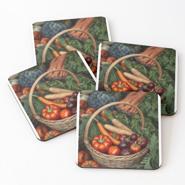 Item preview, Vintage Farm Harvest Basket Fresh Garden Produce Collection designed and sold by Evergreen Horizon Works.