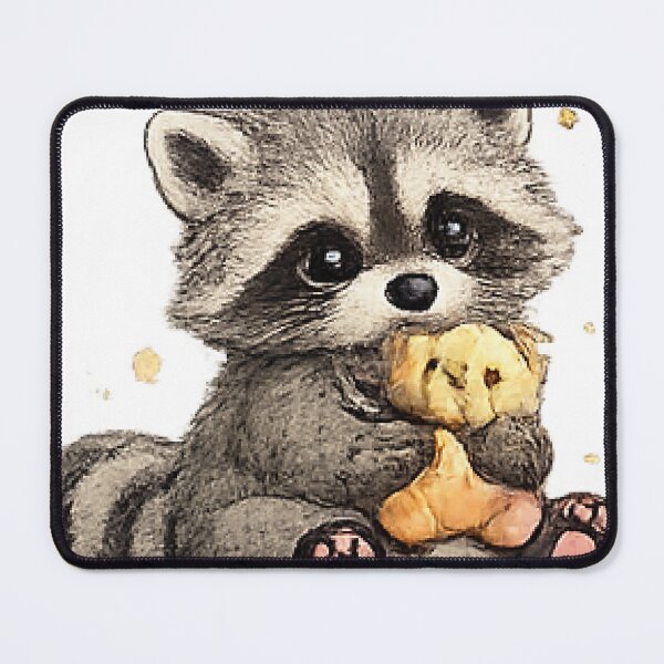 Item preview, Cute Raccoon Hugging Teddy Bear designed and sold by Northline Creative.