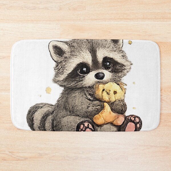 Item preview, Cute Raccoon Hugging Teddy Bear designed and sold by Northline Creative.