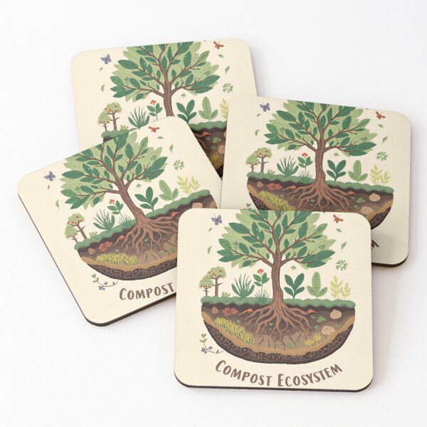 Item preview, Compost Ecosystem Gardening and Soil Health Illustration designed and sold by Evergreen Horizon Works.