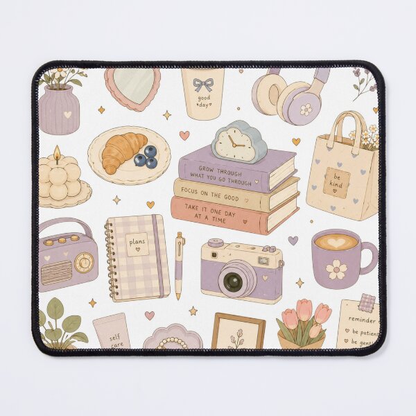 Item preview, Soft Purple Aesthetic Lifestyle Doodles designed and sold by LunaVales.