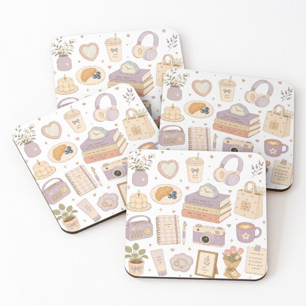 Item preview, Soft Purple Aesthetic Lifestyle Doodles  designed and sold by LunaVales.