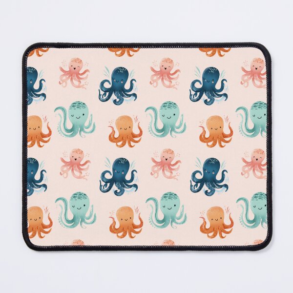 Item preview, Seamless pattern with cute octopus - pastel print with ocean animals for children's decor designed and sold by ArtFairy38.