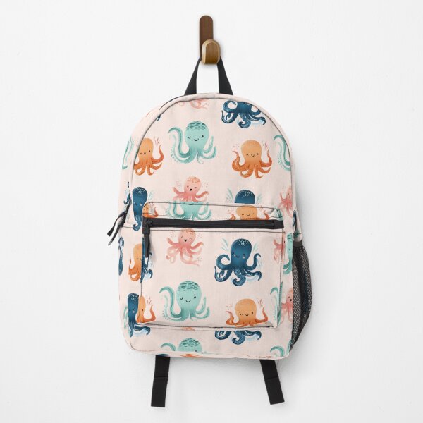 Item preview, Seamless pattern with cute octopus - pastel print with ocean animals for children's decor designed and sold by ArtFairy38.