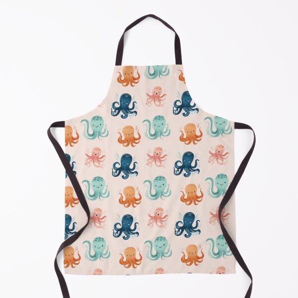 Item preview, Seamless pattern with cute octopus - pastel print with ocean animals for children's decor designed and sold by ArtFairy38.