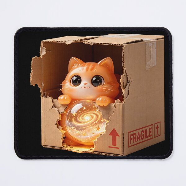 Item preview, Emerald Cat - Fragile Soul: My Cardboard Box Safe Space designed and sold by ABYSSLAB.