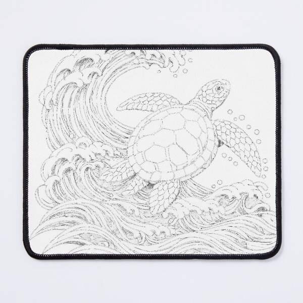 Item preview, Sea Turtle & Ocean Waves White Coastal T-Shirt Design designed and sold by LunaHorizon.