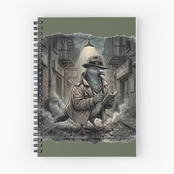 Item preview, Film Noir Detective Pigeon in a Foggy Alley designed and sold by azule1.