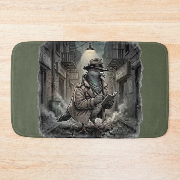 Item preview, Film Noir Detective Pigeon in a Foggy Alley designed and sold by azule1.