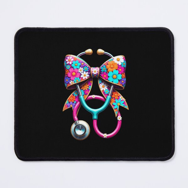 Item preview, Floral Stethoscope Bow Design Colorful Medical Graphics for Healthcare  designed and sold by Keingdesign.