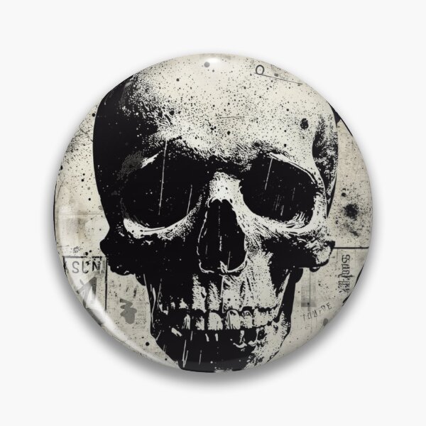 Item preview, Distressed Grunge Skull Mixed Media Vintage Typography Art designed and sold by ERODED SELF.