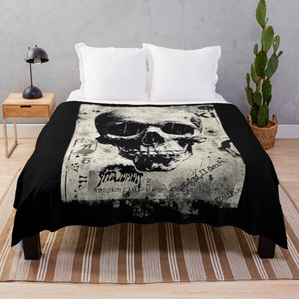 Item preview, Distressed Grunge Skull Mixed Media Vintage Typography Art designed and sold by ERODED SELF.