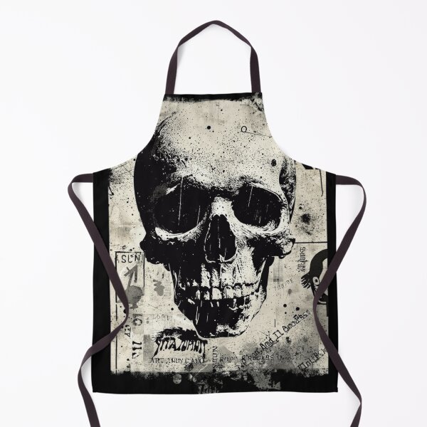 Item preview, Distressed Grunge Skull Mixed Media Vintage Typography Art designed and sold by ERODED SELF.