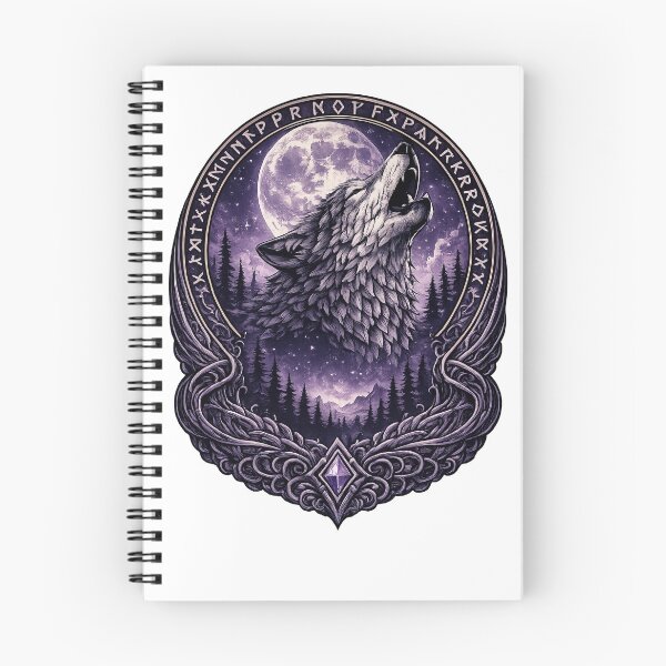 Item preview, Fenrir Full Moon Wolf | Viking Norse Mythology Howling Wolf Night Sky Art designed and sold by Daagath.