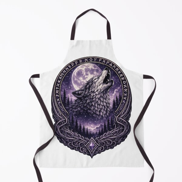 Item preview, Fenrir Full Moon Wolf | Viking Norse Mythology Howling Wolf Night Sky Art designed and sold by Daagath.