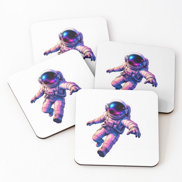 Item preview, Lost In Space Astronaut Sticker | Retro Synthwave Galaxy Explorer designed and sold by HaveAGoodDay365.