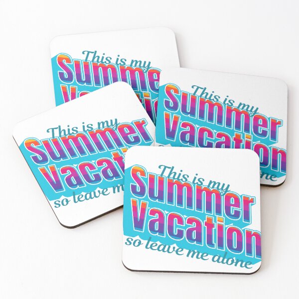 Item preview, This Is My Summer Vacation So Leave Me Alone – Funny Retro Typography Tee designed and sold by DonnaRaine.