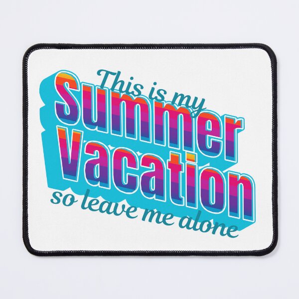 Item preview, This Is My Summer Vacation So Leave Me Alone – Funny Retro Typography Tee designed and sold by DonnaRaine.