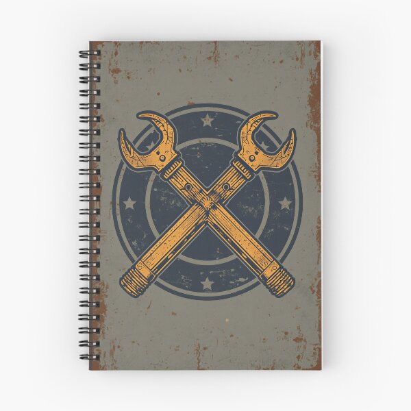 Item preview, Vintage Crossed Pipe Wrenches Industrial Tradesman Badge designed and sold by Evergreen Horizon Works.