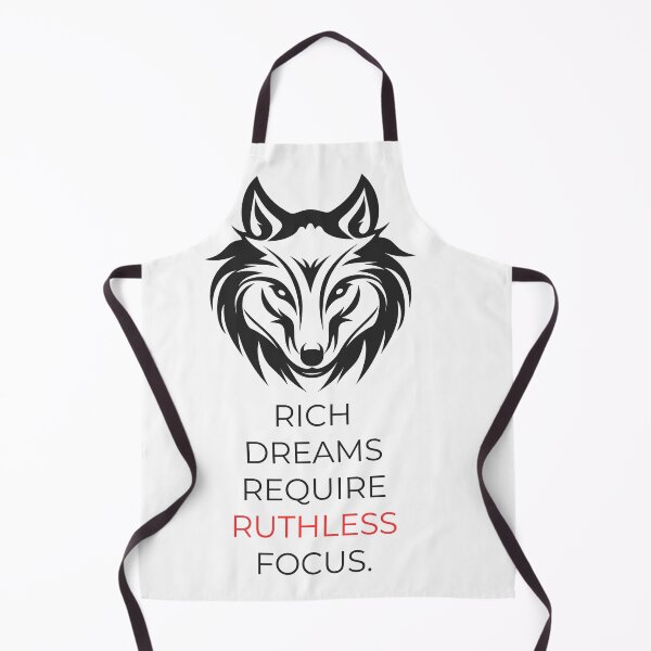 Item preview, Rich Dreams Require Ruthless Focus Wolf Motivation Graphic T-Shirt designed and sold by Vvmd.