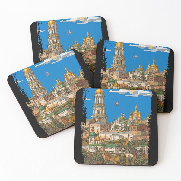 Item preview, Kyiv Pechersk Lavra Geometric Baroque Art Print designed and sold by FreiherrPK.