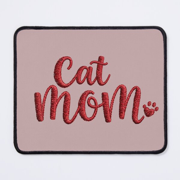 Item preview, Cat Mom Embroidery Typography Art designed and sold by MegaNovaArt.
