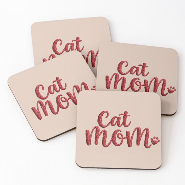 Item preview, Cat Mom Embroidery Typography Art designed and sold by MegaNovaArt.
