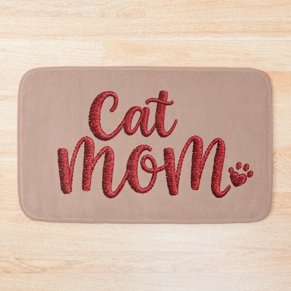 Item preview, Cat Mom Embroidery Typography Art designed and sold by MegaNovaArt.