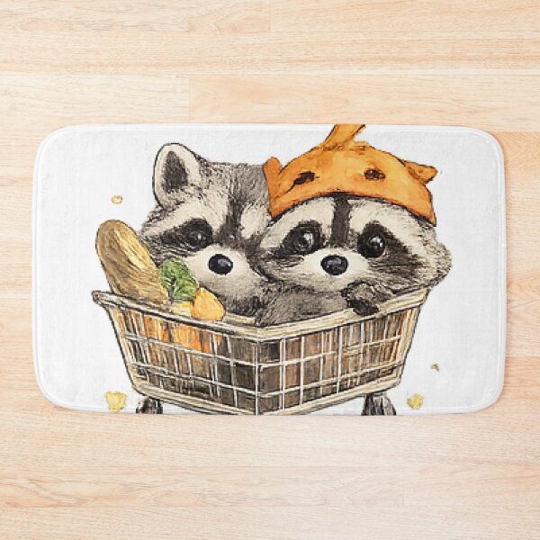 Item preview, Cute Raccoon Couple Shopping designed and sold by Northline Creative.