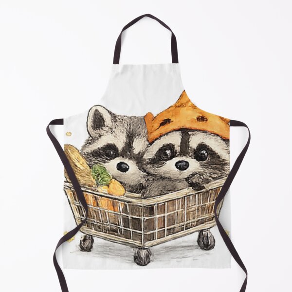 Item preview, Cute Raccoon Couple Shopping designed and sold by Northline Creative.