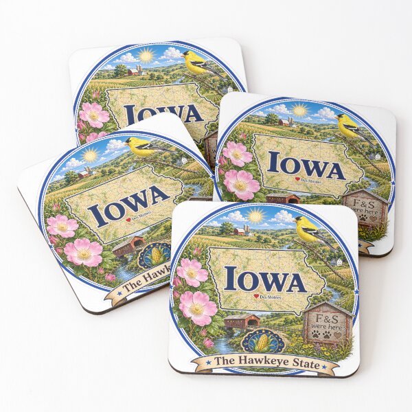 Item preview, Iowa - Collect America with Freckle and Spencer designed and sold by CollectrsCornr.