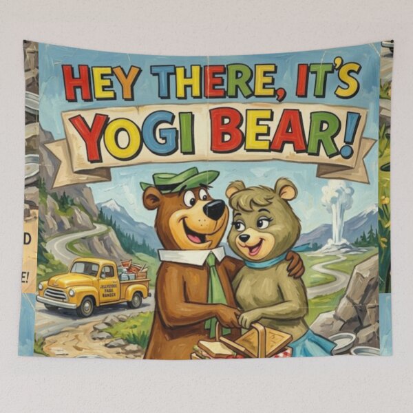 Item preview, Smarter Than the Average Bear! – Yogi Bear Fine Art Print designed and sold by Art's Diner.