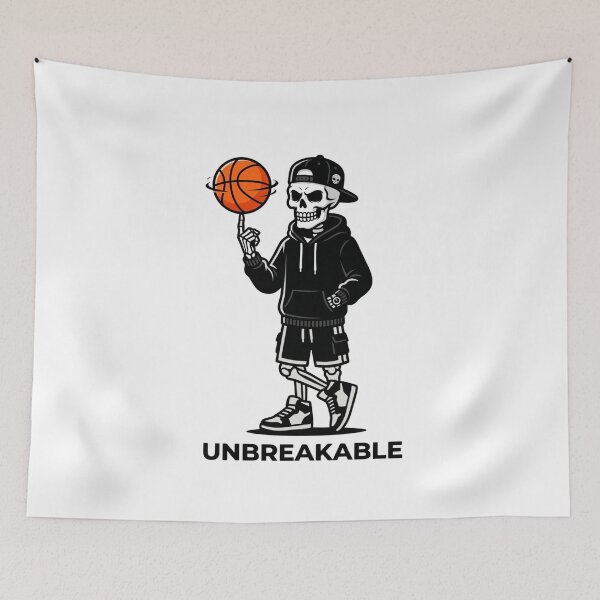 Item preview, Skeleton Spinning Basketball Unbreakable Streetwear Sticker designed and sold by Mr-wow.