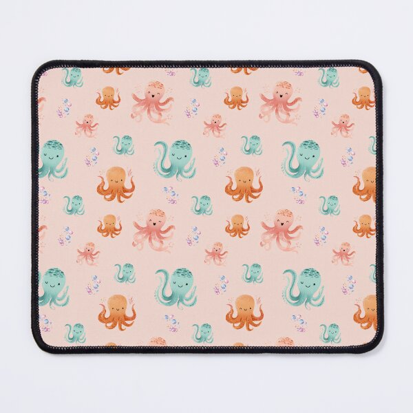 Item preview, Seamless pattern with cute octopus - pastel print with ocean animals for children's decor designed and sold by ArtFairy38.