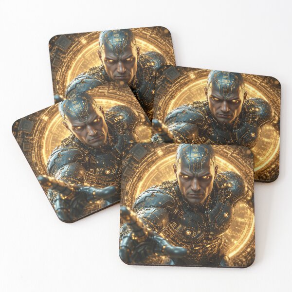 Item preview, Cybernetic Power – Epic Sci-Fi Digital Art Print designed and sold by ColouryourlifeBE.