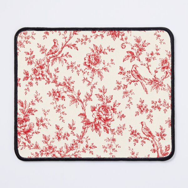 Item preview, Red Toile de Jouy Pattern Phone Case for Mom | Vintage Floral Birds Journal for Grandma | French Country Tote Bag for Teacher | Romantic Red Botanical Blanket for Bridesmaid designed and sold by VivaFy.