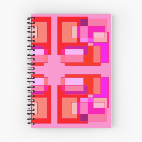 Item preview, Sunset colors in square and rectangular polygons in array on a pink background, lesbian pride designed and sold by RAHKELROYSUM.
